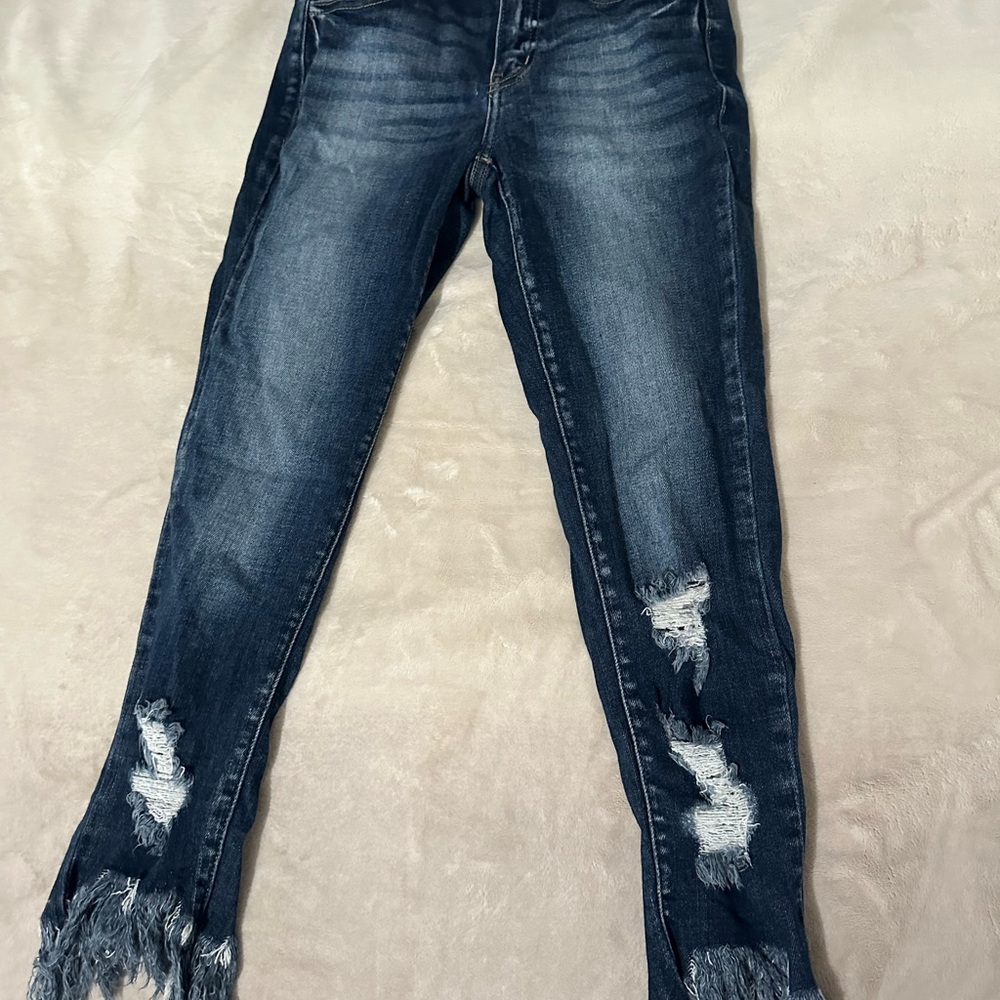 KanCan Dark Blue Distressed Skinny Jeans